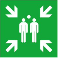 Sammelplatz, langnachleuchtend, HxB 400 x 400 mm, Alu HI von Jungheinrich PROFISHOP