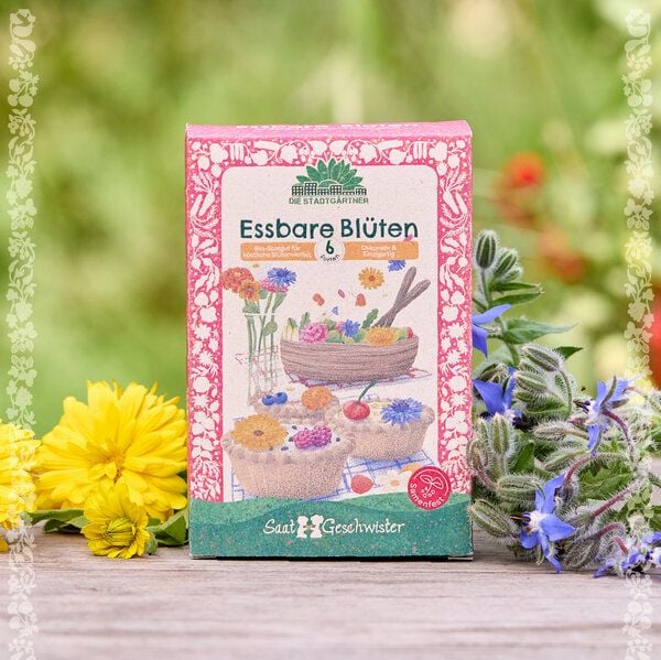 Die Stadtgärtner BIO-Saatgut-Set "Essbare Blüten" I Tolle Deko für deine Gerichte von Die Stadtgärtner