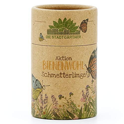 Die Stadtgärtner – Bienenwohl-Saatgut „Schmetterlingswiese“ I Samen-Mischung für Schmetterlinge mit Kornrade, Oregano, Kornblume I Ausreichend für 30 m² I 100% ökologisch & mindestens 2 Jahre haltbar von Die Stadtgärtner