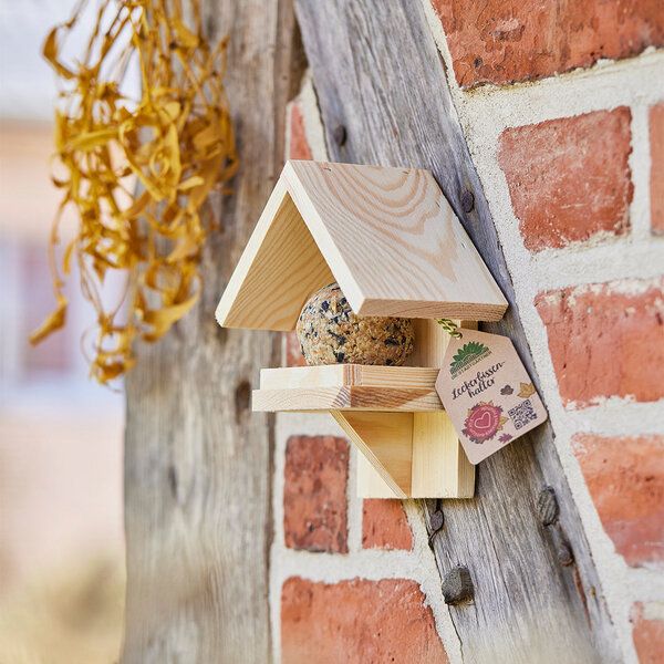 Die Stadtgärtner Halterung für Futterknödel I Schickes Meisenknödel-Häuschen aus Holz von Die Stadtgärtner