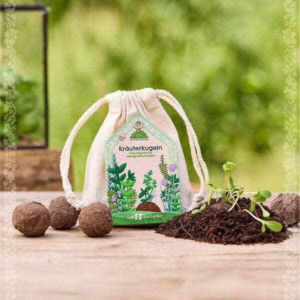 Die Stadtgärtner Kräuterkugeln – Saatkugeln mit Kräutern I Samenbomben mit Kräutern I Seedbombs I Geschenk für den Garten Die Stadtgärtner Kräuterkugeln – Saatkugeln mit Kräutern I Samenbomben mit Kräutern I Seedbombs I Geschenk für den Garten von Die Stadtgärtner