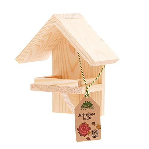 Die Stadtgärtner Leckerbissenhalter I Halterung für Futterknödel zum Vögel füttern I Tolle Geschenkidee für Naturliebhaber*innen und Kinder I Liebevoll verpackt in Handarbeit in Deutschland von Die Stadtgärtner