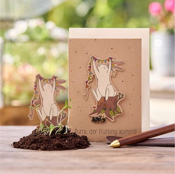 Die Stadtgärtner Osterkarte "Hurra, der Frühling kommt" I Karte zu Ostern I Ostergrußkarte mit Saatgut I Grußkarte "Frohe Ostern" Die Stadtgärtner Osterkarte "Hurra, der Frühling kommt" I Karte zu Ostern I Ostergrußkarte mit Saatgut I Grußkarte "Frohe Ostern" von Die Stadtgärtner