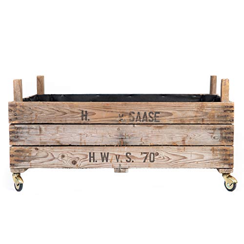 Die Stadtgärtner – Rollendes Hochbeet I Hochwertiges Hochbeet auf Rollen aus Zwiebelsieben I Kräuterbeet aus Holz für Garten, Terrasse & Balkon I Maße: 75 x 51 x 37,5 cm von Die Stadtgärtner