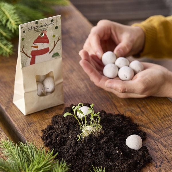 Die Stadtgärtner Schneemannbäuche - Weiße Blumenmurmeln von Die Stadtgärtner