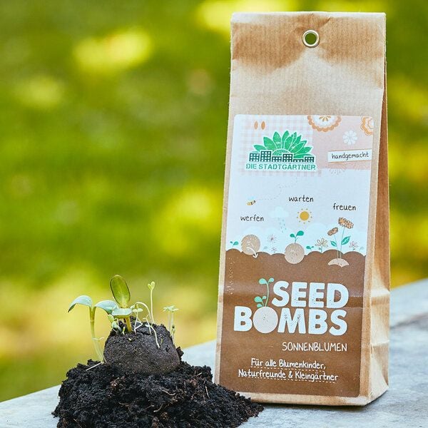 Die Stadtgärtner Seedbombs Sonnenblumen I 5 Samenbomben mit verschiedenen Sonnenblumen von Die Stadtgärtner