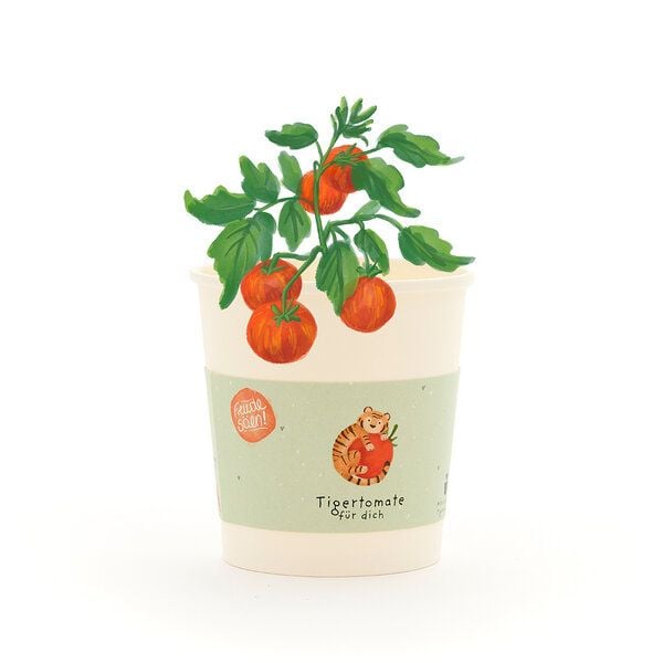 Die Stadtgärtner Tigertomaten-Anzuchtset als lustiges Geschenk | Nachhaltige Geschenkidee für Geburtstage, Dankeschön & Aufmunterung von Die Stadtgärtner