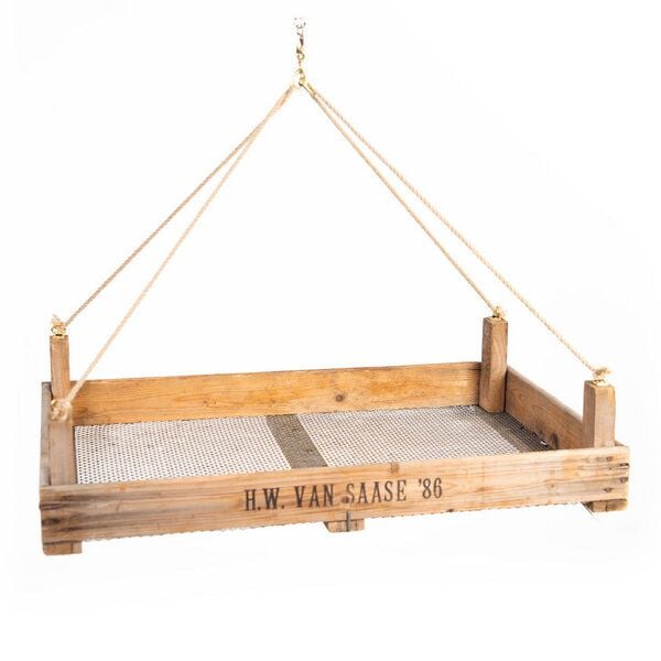 Die Stadtgärtner Upcycling Hängeampel aus rustikalem Zwiebelsieb (Maße: 75 x 51 x 9 cm) von Die Stadtgärtner