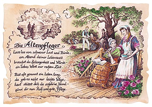 Die Staffelei Geschenk Altenpfleger/Witziges Gedicht mit liebevoller Zeichnung auf hochwertigem Papier/besondere Geschenkidee für den Altenpfleger Die Staffelei Geschenk Altenpfleger/Witziges Gedicht mit liebevoller Zeichnung auf hochwertigem Papier/besondere Geschenkidee für den Altenpfleger von Die Staffelei