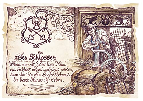 Die Staffelei Geschenk Karte A5 Schlosser Schmied Präsent Jubiläum Geschenke Gedicht von Die Staffelei