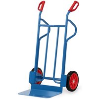 fetra® Stapelkarre, Tragkraft 350 kg, Schaufel BxT 480 x 300 mm, mit Ablagebügeln, Vollgummi-Bereifung von fetra®