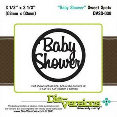 Die-Versions - 1 -, 2,5 x 2,5 cm, Motiv Sweet Spots Die-Baby Shower von Die-Versions