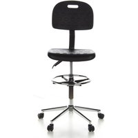 hjh OFFICE Hocker / Drehhocker TOP WORK 23 Kunstleder, schwarz von hjh OFFICE