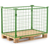 BASIC Gitteraufsatzrahmen ohne Klappe, Maschenweite 100 x 100 mm, HxBxT 800 x 1.200 x 800 mm, maigrün von Basic