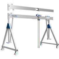 SCHILLING Alu-Portalkran mit teilbarem Träger, verfahrbar, Einhängepunkt 2.468-3.768 mm, Länge 4.000 mm, TK 1.000 kg von SCHILLING