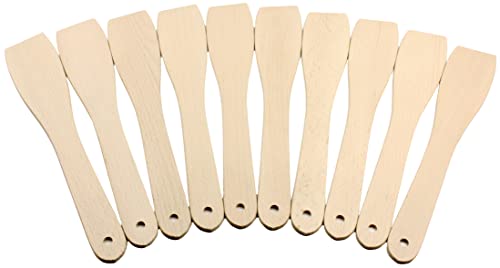 Die schönen Dinge Pfannenwender 10er Set aus Buchenholz umweltfreundliche Bratenwender Backschaufel lebensmittelecht 295 mm EINWEG-verpackt(10) von Die schönen Dinge