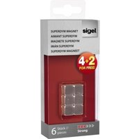 Sigel Magnet SuperDym C5 GL192 Cube 10x10x10mm silber 6 St./Pack. von Jungheinrich PROFISHOP