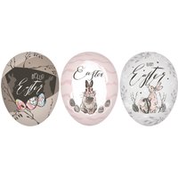 Füllei 15 cm 3 Eier Osterei Pappe Karton Pappei Handarbeit Happy Easter von DieBesondereMappe
