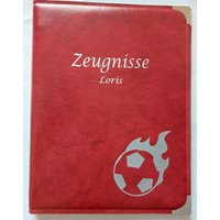 Zeugnismappe Kunstleder Personalisiert 3 Farben Einschulung Geschenk Motiv von DieBesondereMappe