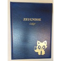 Zeugnismappe Rot, Blau, Türkis, Grün , Schwarz Mit Name Oder Motiv von DieBesondereMappe
