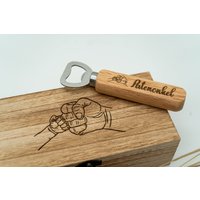 Patenonkel Geschenk Personalisiert - Gravierte Holzbox Mit Flaschenöffner & Wunschgravur Willst Du Mein Sein? von DieDekoStube