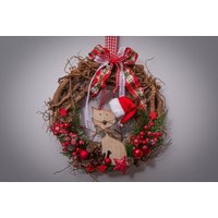 Weihnachten Kranz Türkranz Wandkranz Katze Tannenzweig - Dekoration Für Advent Mitbringsel Katzen Festliche Deko Weihnachten Kranz Türkranz Wandkranz Katze Tannenzweig - Dekoration Für Advent Mitbringsel Katzen Festliche Deko von DieDekobude