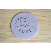 Love Herzhand - Valentinstag Keksausstecher Spülmaschinentauglich von DieDruckfabrik