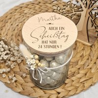 Geschenk Scheißtag Kollegin, Nervennahrung Arbeitstag Kollege, Vorratsglas Personalisiert, Arbeitskollegin Geschenkidee Kleinigkeit von DieFarbkleckserei123