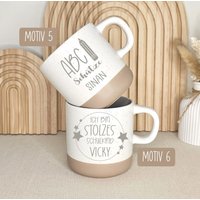 Geschenk Zur Einschulung Personalisiert Tasse Einschulungsgeschenk Kindertasse Schulanfang von DieFarbkleckserei123