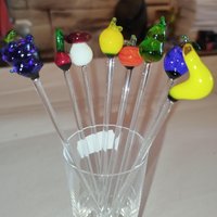 Bowlespiesser Motiv Obst 8Er Set von DieGlasblaeserin