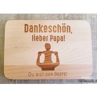 Frühstücksbrettchen Holzbrett Vesperbrettchen Mit Name/Vatertag Geschenkidee von DieGrueneGiraffe