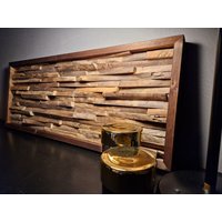 Wanddeko, Holzbild, Holzmosaik, Deko Holz, Wall Art, 3D Optik von DieHolzschrittmacher
