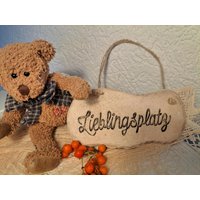 Keramik Schild lieblingsplatz von DieKeramikmacherin