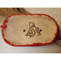 Keramik Seifenschale Oval -Ente von DieKeramikmacherin