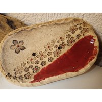 Keramik Seifenschale Oval in Weinrot-Handarbeit Keramik Seifenschale Oval in Weinrot-Handarbeit von DieKeramikmacherin