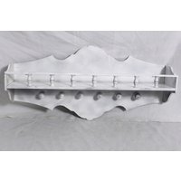 Vintage Holz Küchenregal Gewürzregal Weiß 60Er Jahre Shabby Chic Möbel von DieKleineVintageEcke