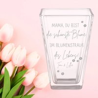 Gravierte Vase Glasvase Individuelle L Muttertag Muttertagsstrauss Blumenvase Glas Namen Geschenk von DieMau