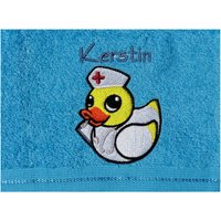 Badeente Handtuch Bestickt Mit Motiv + Name von DieNaehfee