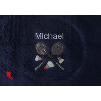 Badminton Handtuch Bestickt Mit Motiv + Name von DieNaehfee