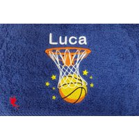 Basketball Handtuch Bestickt Mit Motiv + Name von DieNaehfee