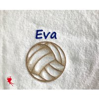 Volleyball Handtuch Bestickt Mit Motiv + Name von DieNaehfee