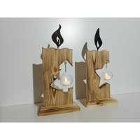 Weihnachtliche Dekokerzen Mit Stahlflamme Weihnachtliche Dekokerzen Mit Stahlflamme von DiePalettenSchmiede