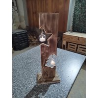 Weihnachtlicher Windlicht-Aufsteller von DiePalettenSchmiede