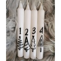 Adventskerzen, Stabkerzen Weihnacht von DiePlotterManufaktur