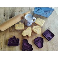 90Er Retro Cookie Cutter Set/Keksstempel Clay Rollschuhe Kussmund Diskette Keksausstecher Backzubehör Keramikstempel von DieSaarfriesen