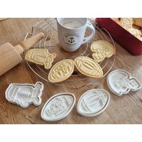 American Football Cookie Cutter Set , Keksausstecher Footballmotiv Snackbowl, Superbowl, Keksstempel -Nfl -Elf Tonstempel Fondantstempel von DieSaarfriesen