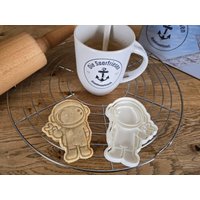 Astronaut Cookie Cutter - Keksausstecher Raumfahrer Claycutter Für Fimo Fondant Keramik- Backzubehör Weltall von DieSaarfriesen