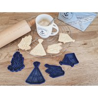 Camping Cookie Cutter Set - Keksausstecher Lagerfeuer Pfadfinder Zelt -Tipi- Bohnenpfanne Keksstempel Backzubehör -Ausstechform von DieSaarfriesen