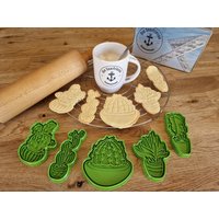 Kakteen Cookie Cutter Set - Kaktus Wüstenpflanze Pflanze Keksausstecher Keksstempel Backzubehör -Ausstechform Kekse Fondant Kakteen Cookie Cutter Set - Kaktus Wüstenpflanze Pflanze Keksausstecher Keksstempel Backzubehör -Ausstechform Kekse Fondant von DieSaarfriesen