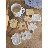 Nähsalon Cookie Cutter Set - Keksausstecher Für Schneider Hobby Nähen Claycutter Fimo Fondant Keramik Backzubehör Nähsalon Cookie Cutter Set - Keksausstecher Für Schneider Hobby Nähen Claycutter Fimo Fondant Keramik Backzubehör von DieSaarfriesen